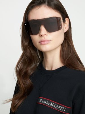 Okulary przeciwsłoneczne z ćwiekami Alexander Mcqueen srebrne