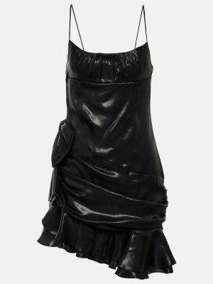 Φόρεμα ντραπέ Alessandra Rich μαύρο