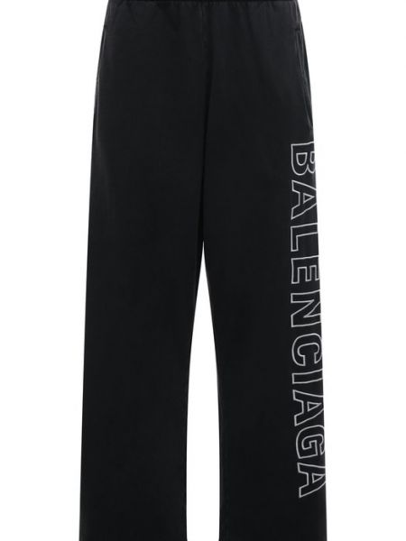 Хлопковые брюки Balenciaga черные