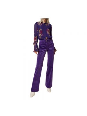 Pantalones de terciopelo‏‏‎ Twinset violeta