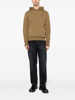 Hoodie brodé Fred Perry marron