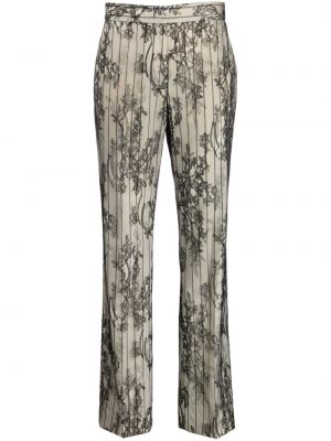 Krajkové rovné kalhoty Moschino