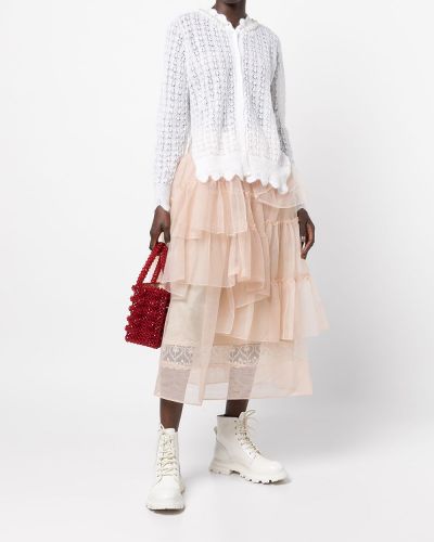 Falda de tul asimétrica Simone Rocha rosa