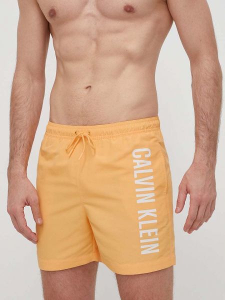 Szorty Calvin Klein pomarańczowe