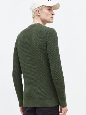 Pamut pulóver Superdry zöld