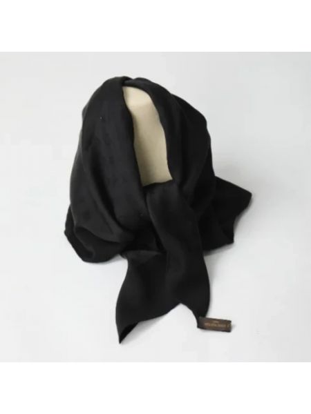 Retro bufanda de seda Louis Vuitton Vintage negro