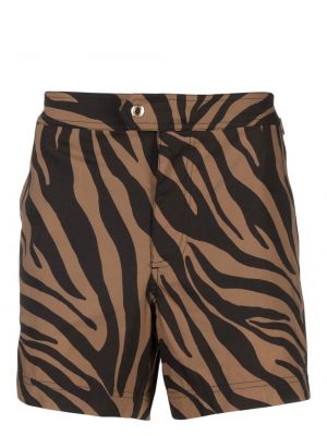 Pantaloni scurți cu imagine cu model zebră Tom Ford