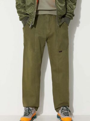 Зелені бавовняні прямі брюки Gramicci