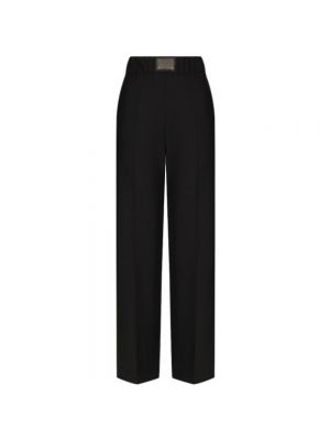Pantaloni dritti di lana baggy Dolce & Gabbana nero