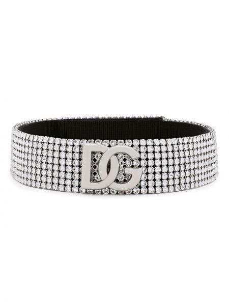 Krystaller mesh choker Dolce & Gabbana sølv