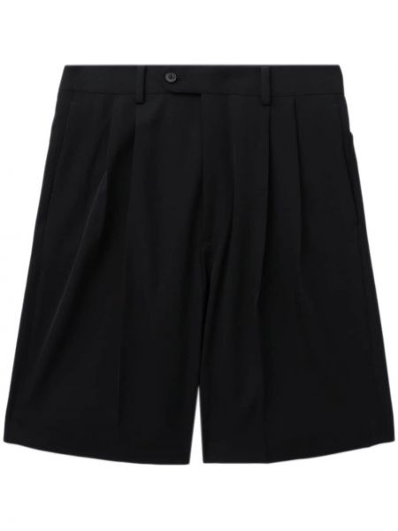 Woll shorts mit plisseefalten Auralee schwarz