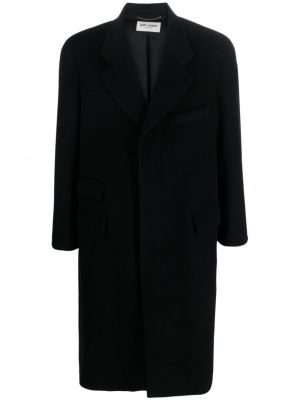 Вълнено палто Saint Laurent черно