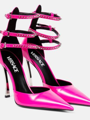 Calzado de cuero Versace rosa