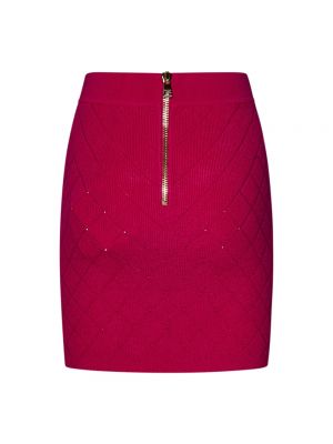 Mini falda de punto Balmain rosa