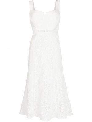 Βραδινό φόρεμα με δαντέλα Self-portrait λευκό