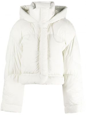 Péřová bunda s kapucí Acne Studios bílá