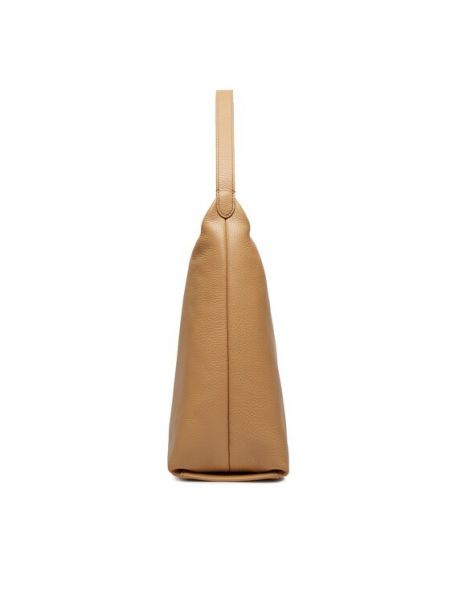 Leder schultertasche mit reißverschluss Coccinelle beige