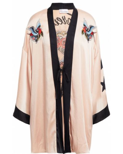 Satynowe kimono z haftem Redvalentino