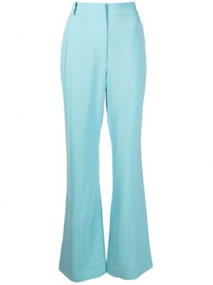 Zvonové kalhoty s páskem z polyesteru s kapsami Alexis - modrá