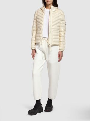 Bavlněné kalhoty Moncler bílé