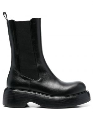 Chunky leder stiefelette Paloma Barcelo schwarz