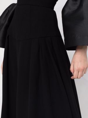 Hedvábné midi sukně Ulyana Sergeenko černé