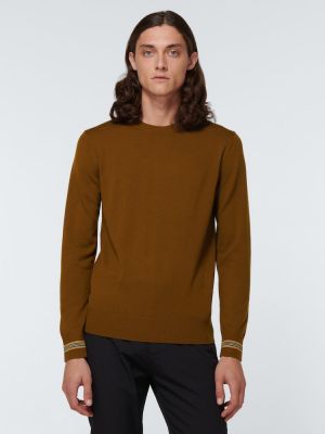 Vlnený sveter Burberry hnedá