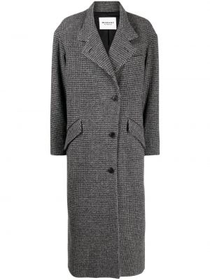Vlněný kabát Marant Etoile šedý