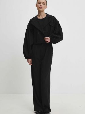 Pamut kabát Answear Lab fekete