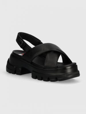 Sandale cu platformă chunky Tommy Jeans negru