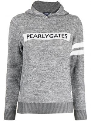Hoodie en tricot Pearly Gates gris