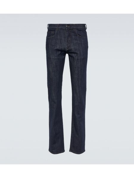 Skinny fit-jeans Canali blå