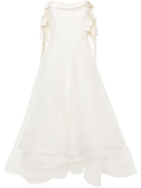 Midi haljina od krep Ana Radu bijela