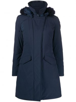 Pelz parka mit kapuze Woolrich blau