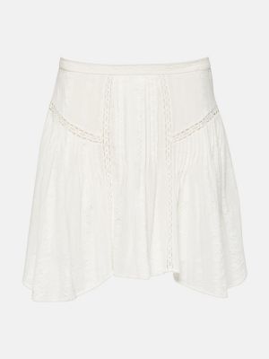 Mini spódniczka asymetryczna koronkowa Marant Etoile biała