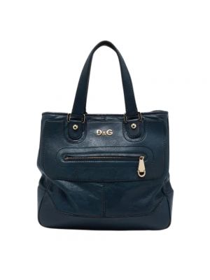 Leder shopper handtasche Dolce & Gabbana Pre-owned blau