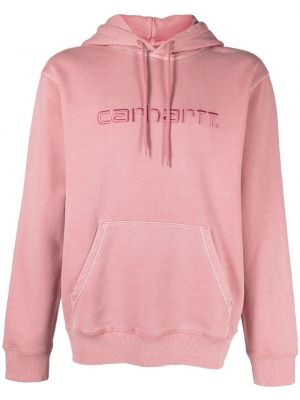 Kapučdžemperis ar izšuvumiem Carhartt Wip rozā