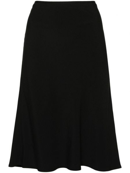 Midi suknja od krep Ami Paris crna