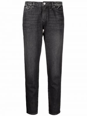 Stripete straight jeans Karl Lagerfeld svart