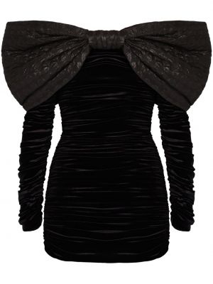 Koktejlové šaty s mašlí Nina Ricci černé