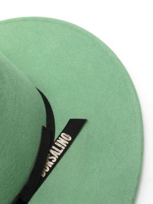 Vlněný čepice Borsalino zelený