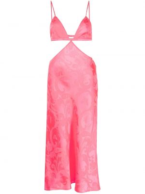 Sukienka z jedwabiu Fleur Du Mal, różowy