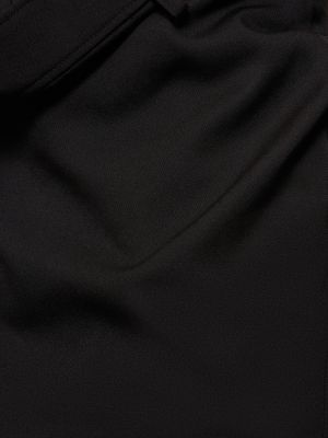 Mini spódniczka wełniana z krepy Jacquemus czarna