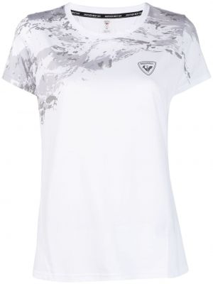 T-shirt à imprimé en jersey Rossignol blanc