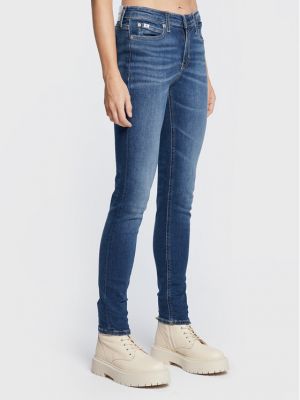 Jeansy J20J219529 Granatowy Skinny Fit Calvin Klein Jeans