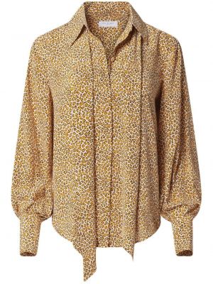 Bluse mit print mit leopardenmuster Equipment beige