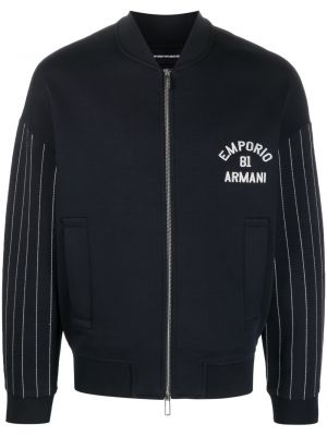 Bomberjacka med broderi Emporio Armani blå