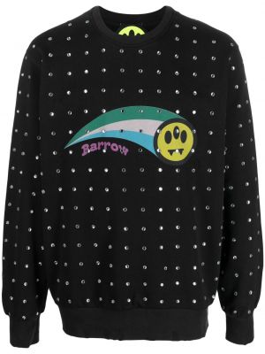 Sweatshirt mit print mit kristallen Barrow schwarz