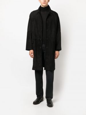 Semišový kabát Salvatore Santoro černý