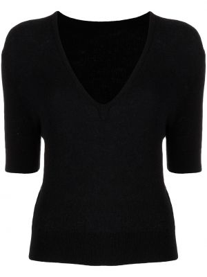 Jersey manga corta de tela jersey Khaite negro